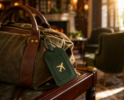 Étiquette Bagage Cuir