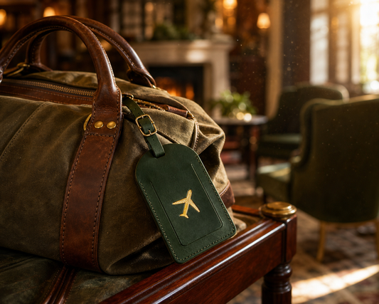 Étiquette Bagage Cuir