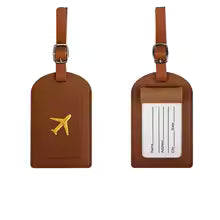 Étiquette Bagage Cuir
